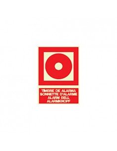Cartel Pulsador Alarma Luminiscente