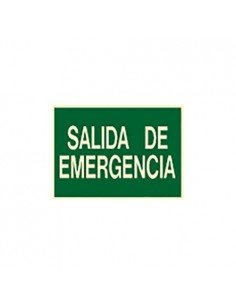 Cartel Salida De Emergencia Luminiscente
