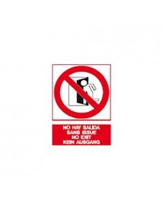 Cartel No Hay Salida Luminiscente Llenari 