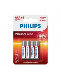 Pilas Alcalinas AAA LR03 1,5 V PHILIPS