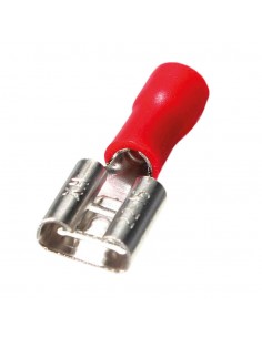 Bolsa 50u Terminal faston hembra plano 3,8/1,5mm Rojo
