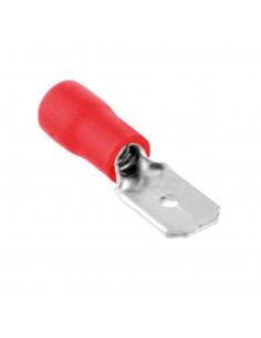 Bolsa 50u Enchufable Faston macho plano 4,75/1,5mm Rojo