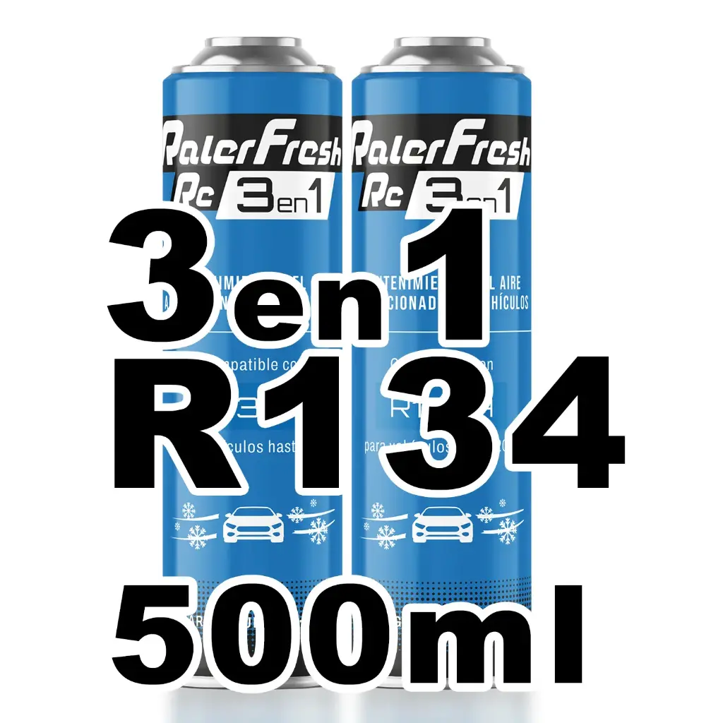Pack gas refrigerante 2 botellas Ralerfresh RC R134A 3en1 500ml