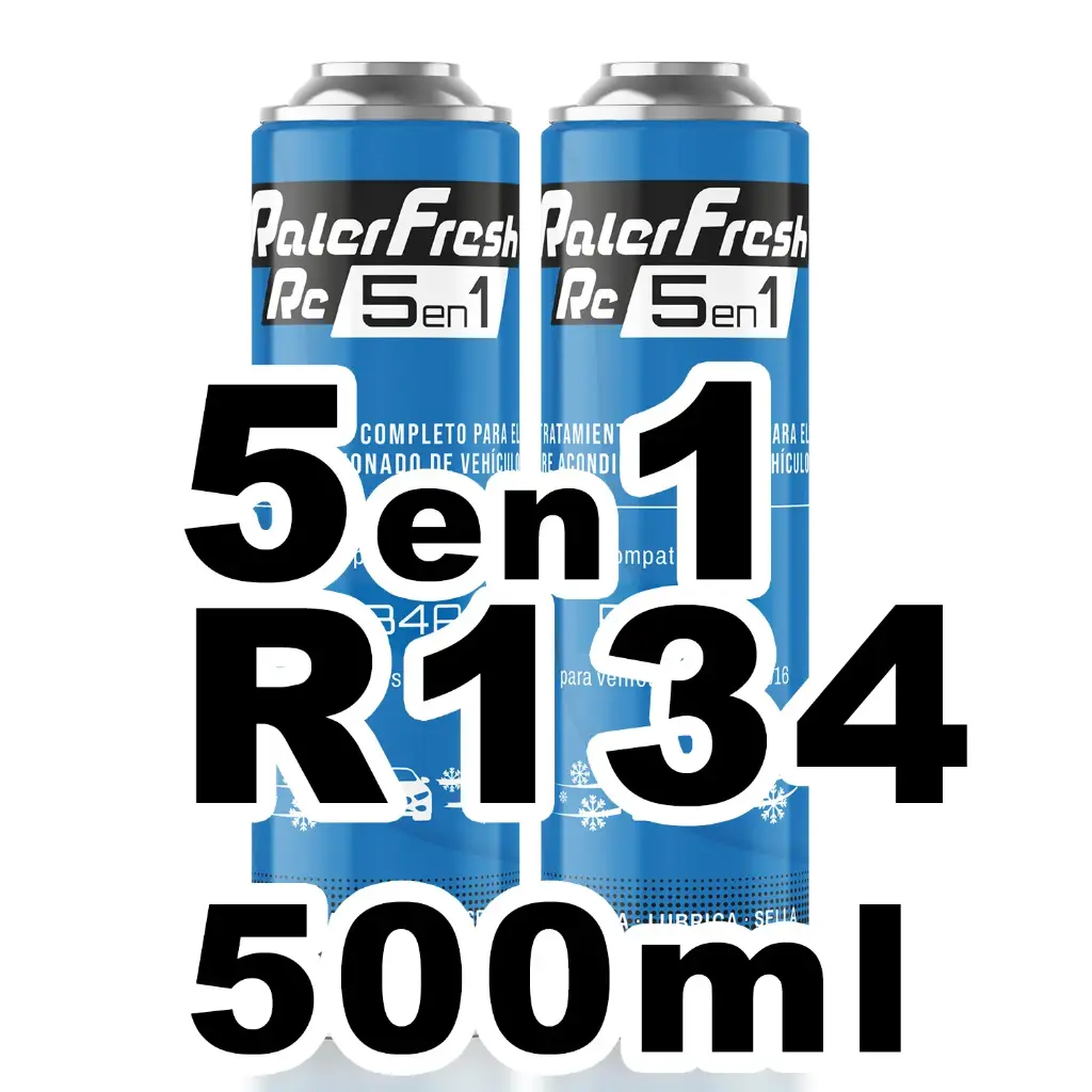 Pack gas refrigerante 2 botellas Ralerfresh RC R134A 5en1 500ml