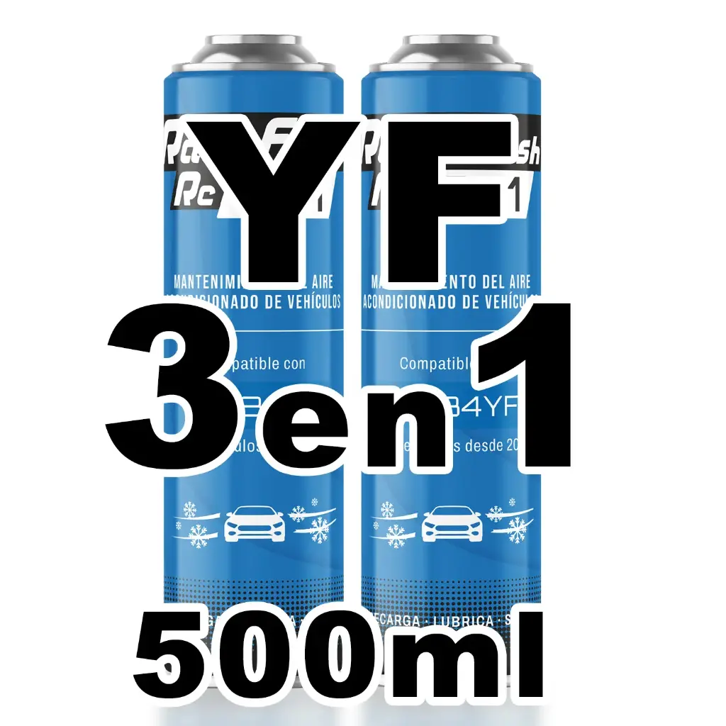 Pack gas refrigerante 2 botellas Ralerfresh RC R1234YF 3en1 500ml