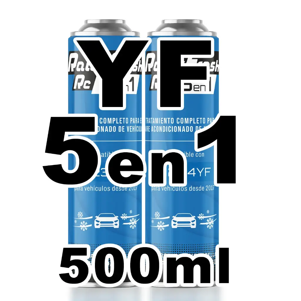 Pack gas refrigerante 2 botellas Ralerfresh RC R1234YF 5en1 500ml
