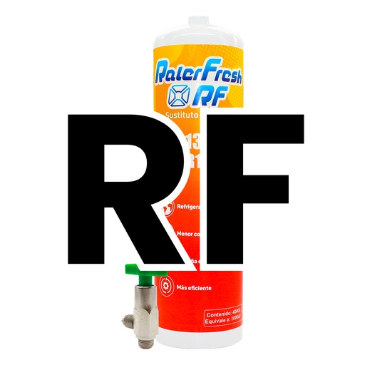 [RALERFL] Gas Refrigerante Ralerfresh RF para aire acondicionado de coche o nevera, sustituto del gas R12 y R134A mas llave