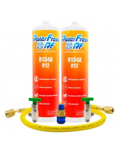 [2RFML] Pack 2 Botellas Ralerfresh RF sustituto del gas R12 y R134A mas manguera y llave