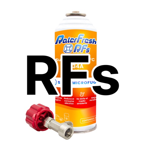 [RFSKEY] Gas Refrigerante Ralerfresh RFs para aire acondicionado de coche o nevera, sustituto del gas R12 y R134A con Llave
