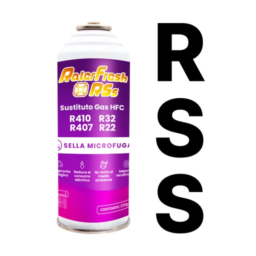 [RSS] Gas Refrigerante Ralerfresh RSs Compacto para aire acondicionado tipo split sustituto de los gases R410,R32,R407 y R22